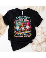 A Woman Cannot Survive On Quilting Alone She Also Needs Shirt Unisex Standard T-Shirt black s